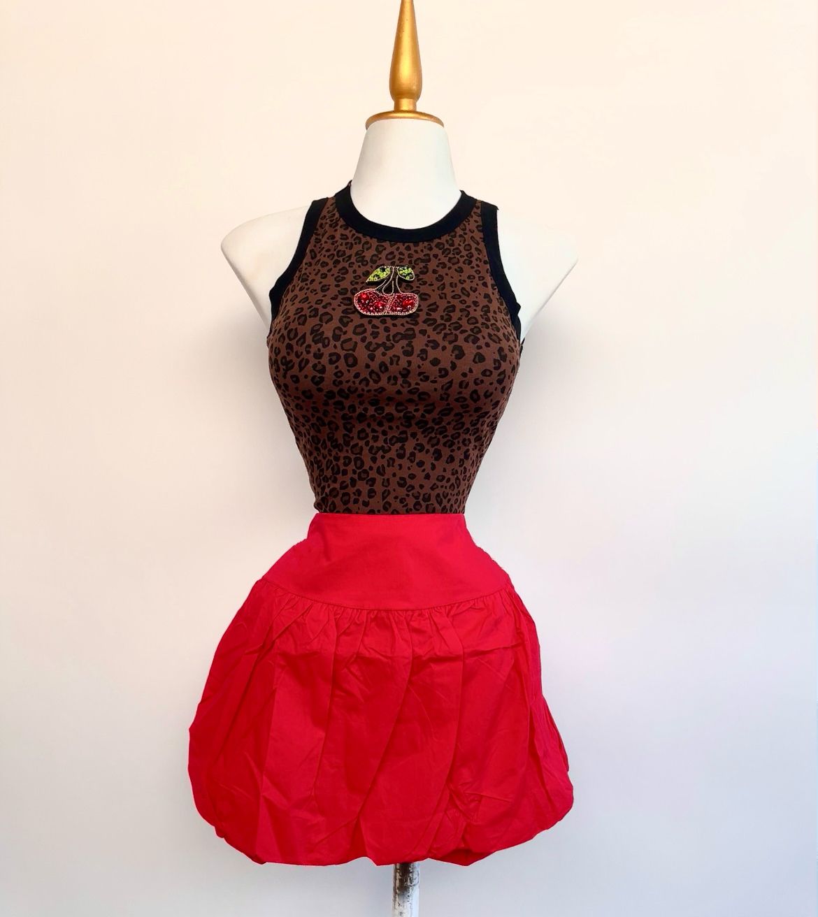 Blusa Print Cherry Pedreria