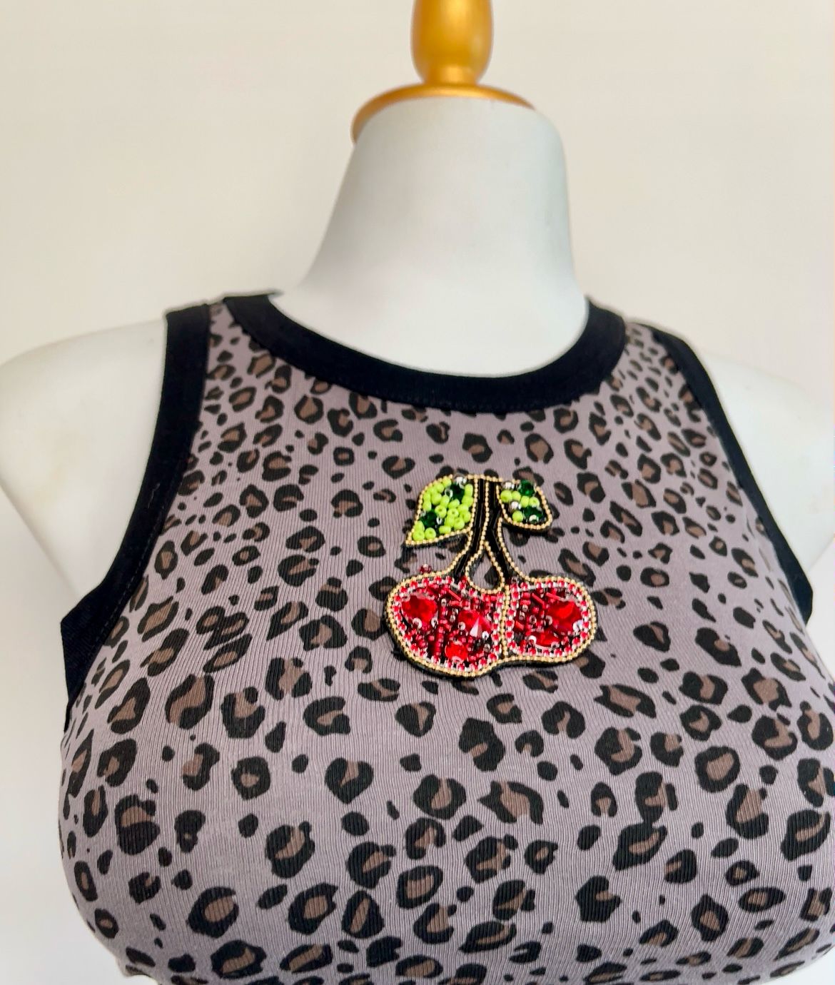 Blusa Print Cherry Pedreria