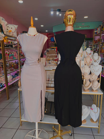 VESTIDO CON DETALLE DORADO