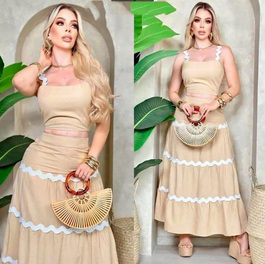 Conjunto Falda Larga + Blusa