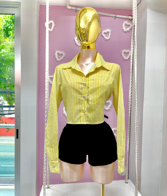 Blusa Camisera Rayas Estilo Crop