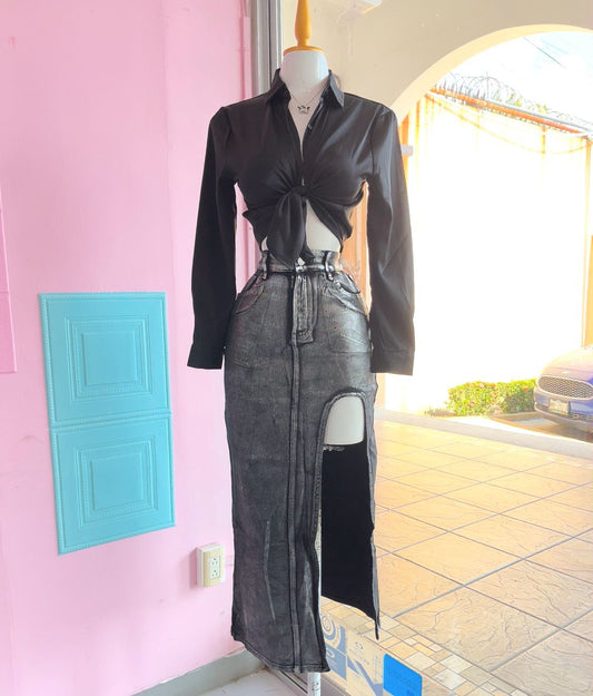Falda Sandy Metalica