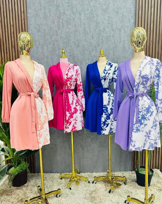 Vestido Floral Tipo Blazer