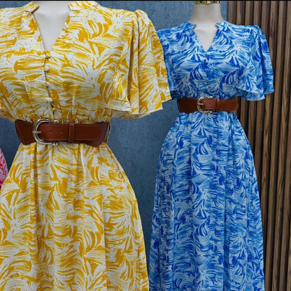 Vestido Largo Floreado con Pedreria