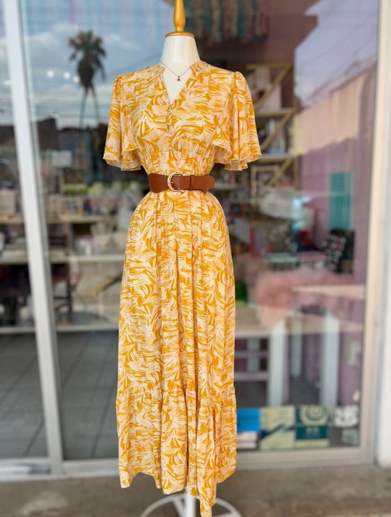 Vestido Largo Floreado con Pedreria